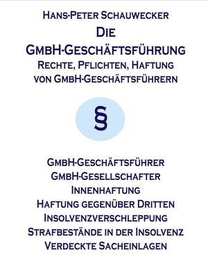 cover image of Die GmbH-Geschäftsführung